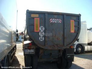 Benne basculante de chantier et de TP Trouillet SEMI REMOPRQUE BENNE TROUILLET 2 ESSIEUX 1991